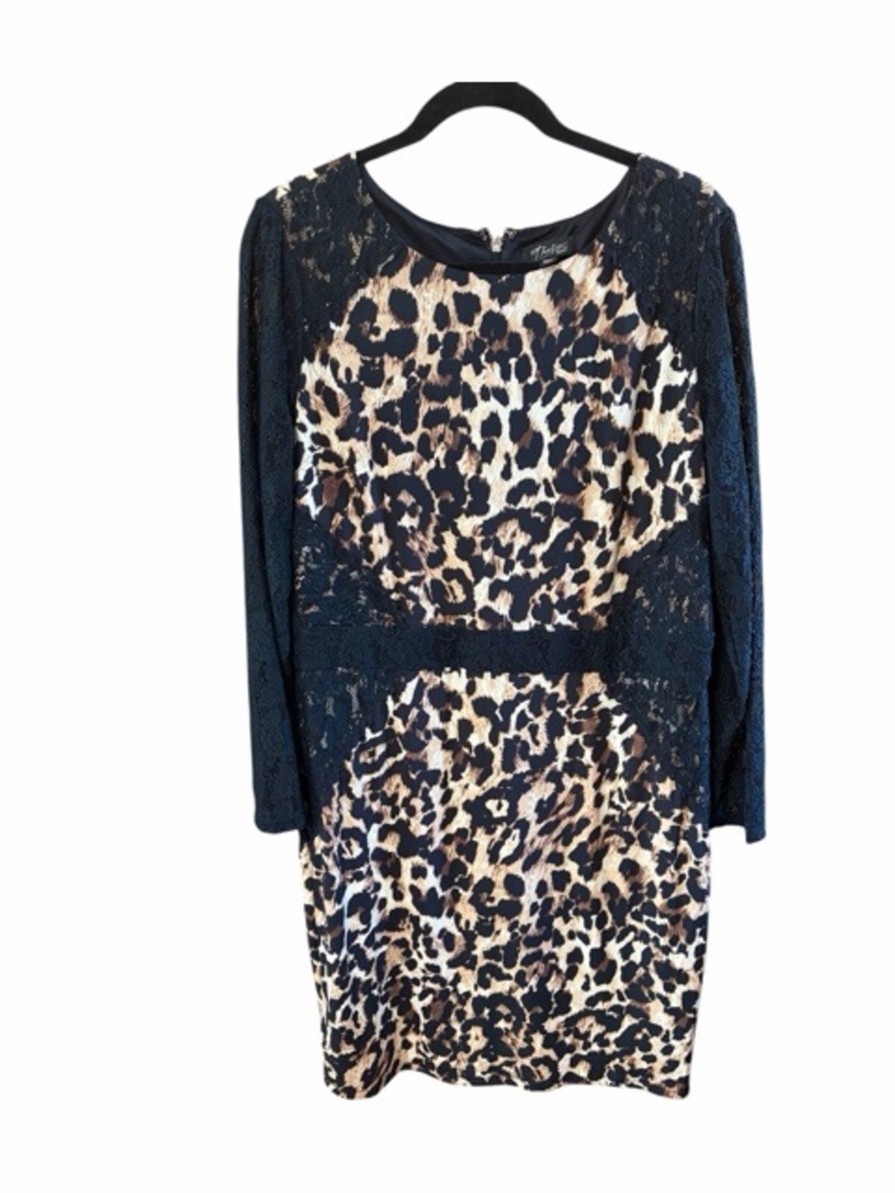 Thalia Sodi Leopard Print Lace Sheath Dress